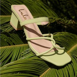 Leylia green high heel sandal